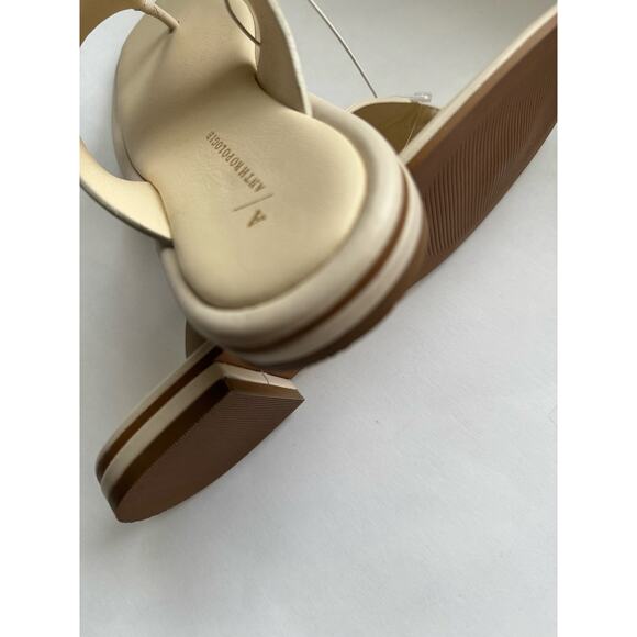 NWOB Anthropologie Leather Thong Flip Flops Size 6.5 - Picture 7 of 7